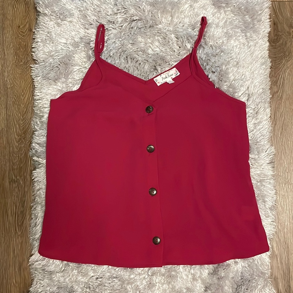 Pink Rose Pink Tank Medium NWOT